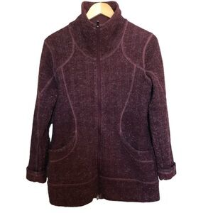 Columbia Fleece Lined Cozy Zip Up Sweater Jacket Small